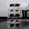 Custodia per occhiali in acrilico trasparente con montaggio a parete